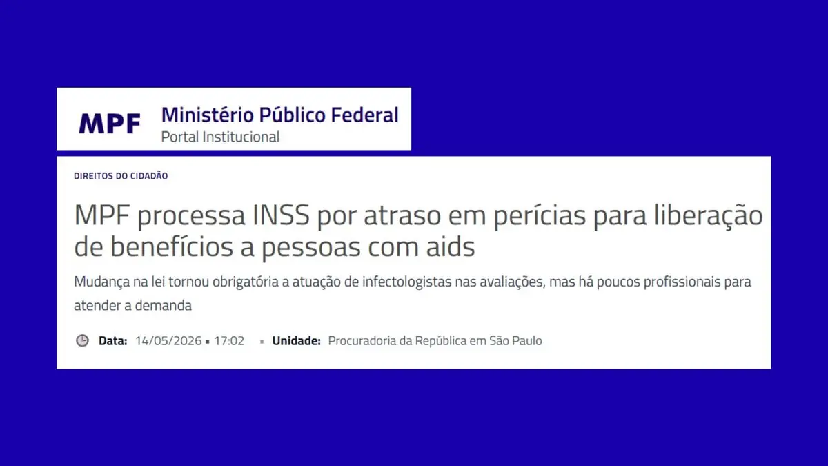 Ação do Ministério Público Federal contra o INSS destaca atrasos em perícias médicas para segurados com HIV/AIDS após a Lei nº 15.157/2025, evidenciando dificuldades no acesso a benefícios previdenciários e impacto na vida de pacientes que dependem da análise pericial.
